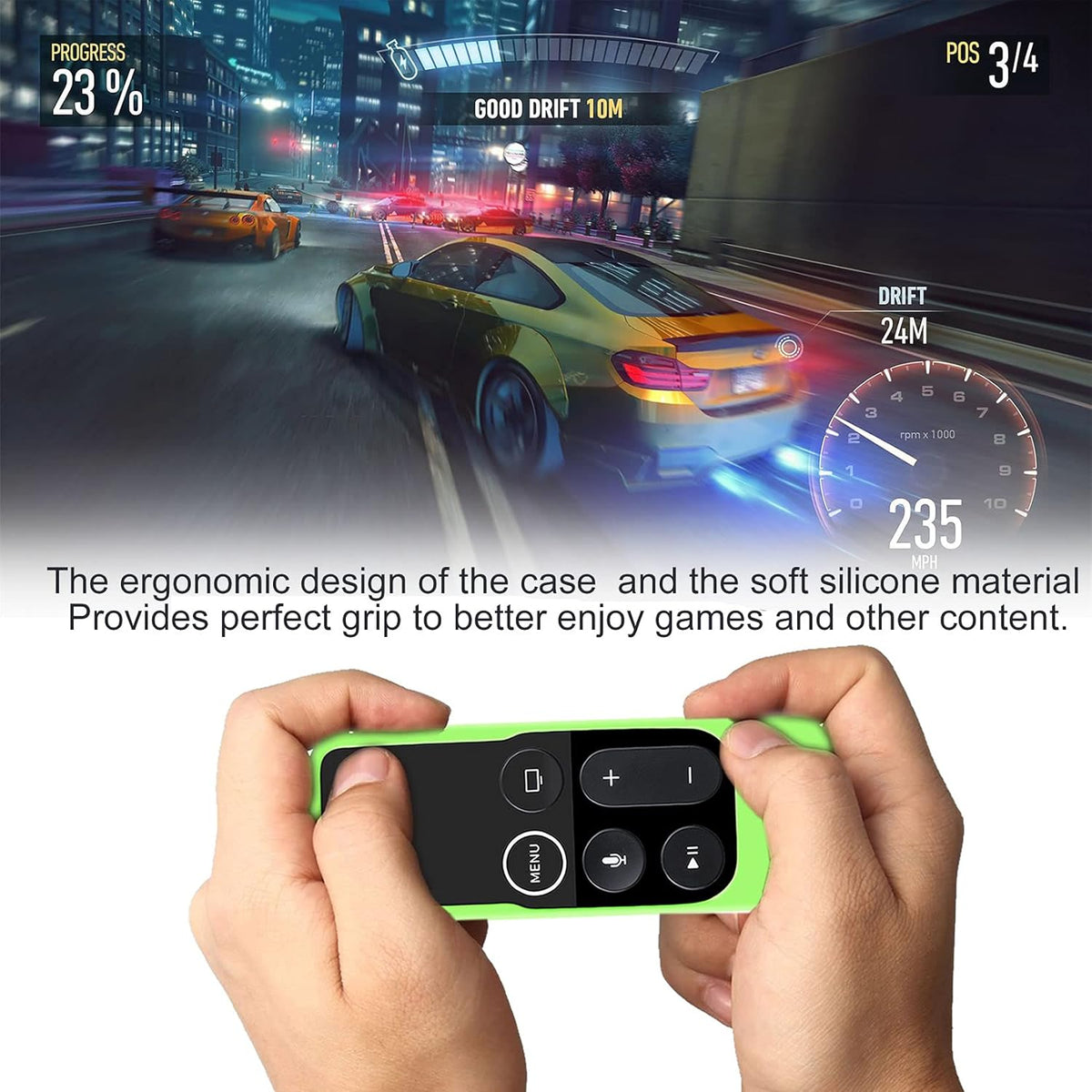 Case Compatible with Apple TV 4K/ 4Th Gen Remote Chartreuse