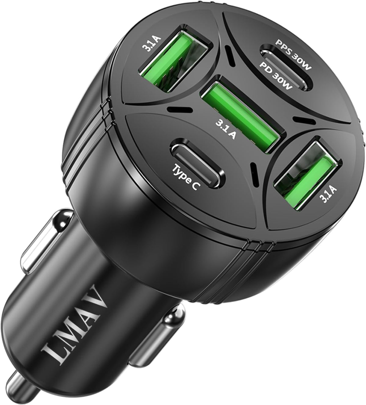 Super Fast Car Charger USB C Adapter 5- Port PD 45W