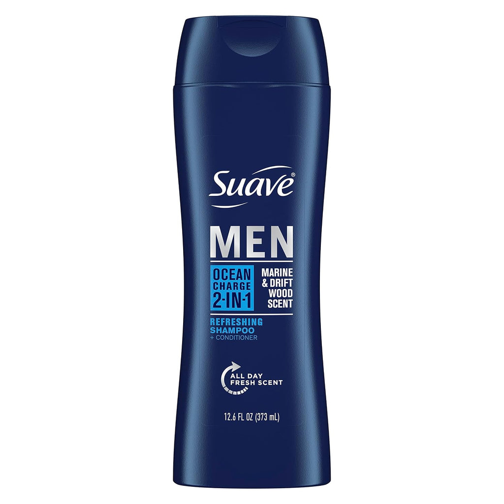Men 2 in 1 Shampoo and Conditioner Ocean Charge, 12.6 Fl Oz (Pack of 6)