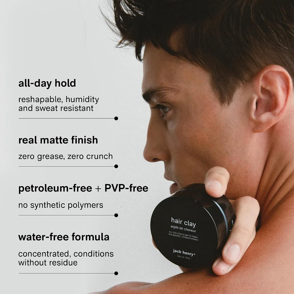 Hair Clay for Men, Wax Based Matte Finish Styling Clay, 1.6 Oz