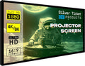 STR Series 6 Piece Home Theater Fixed Frame 4K / 8K Ultra HD, HDTV, HDR & Active 3D Movie Projection Screen, 16:9 Format, 150" Diagonal, White Material STR-169150