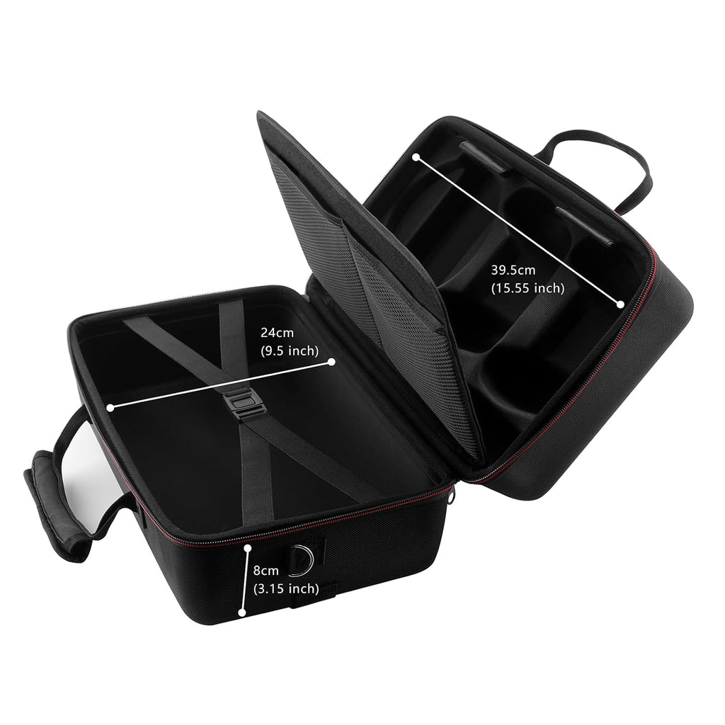Carrying Case Compatible with PS5 SLIM 2023, Hard Shell Travel Case Protective Bag for Play Station 5 Slim Disc and Digital Edition Console, Controllers, Vertical Base, Disc and Cable Accessories