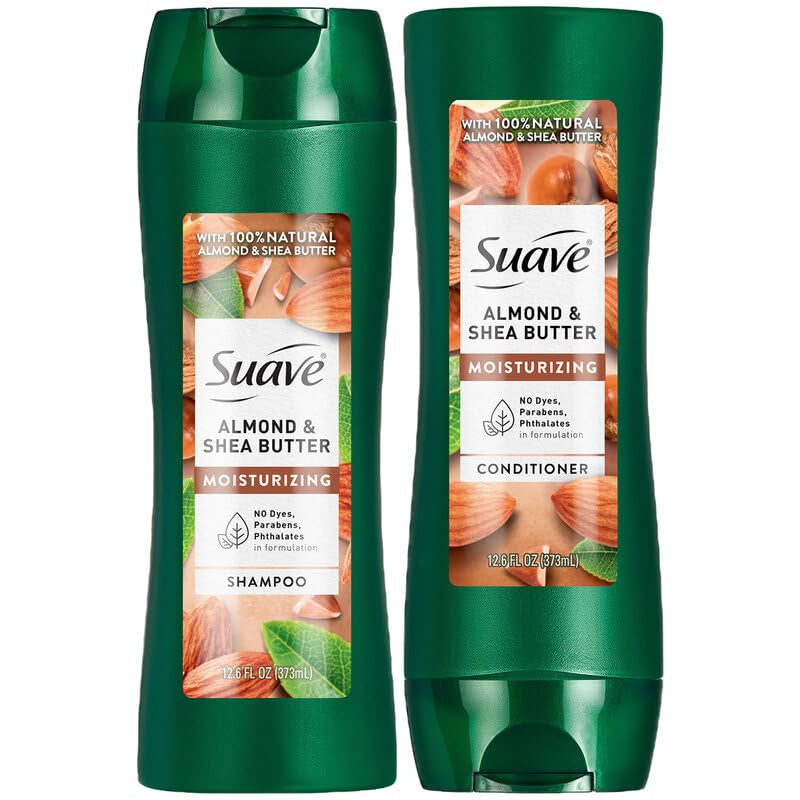 Almond & Shea Butter Shampoo and Conditioner Set, 12.6 Oz Ea