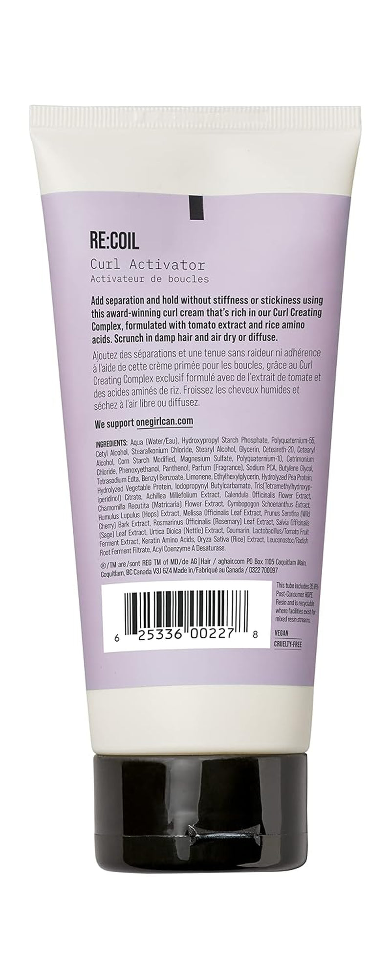 Re:Coil Curl Activator Curl Cream with Keratin Amino Acids - Ultra-Nourishing Curly Hair Cream for Defined, Healthy Curls, 6 Fl Oz