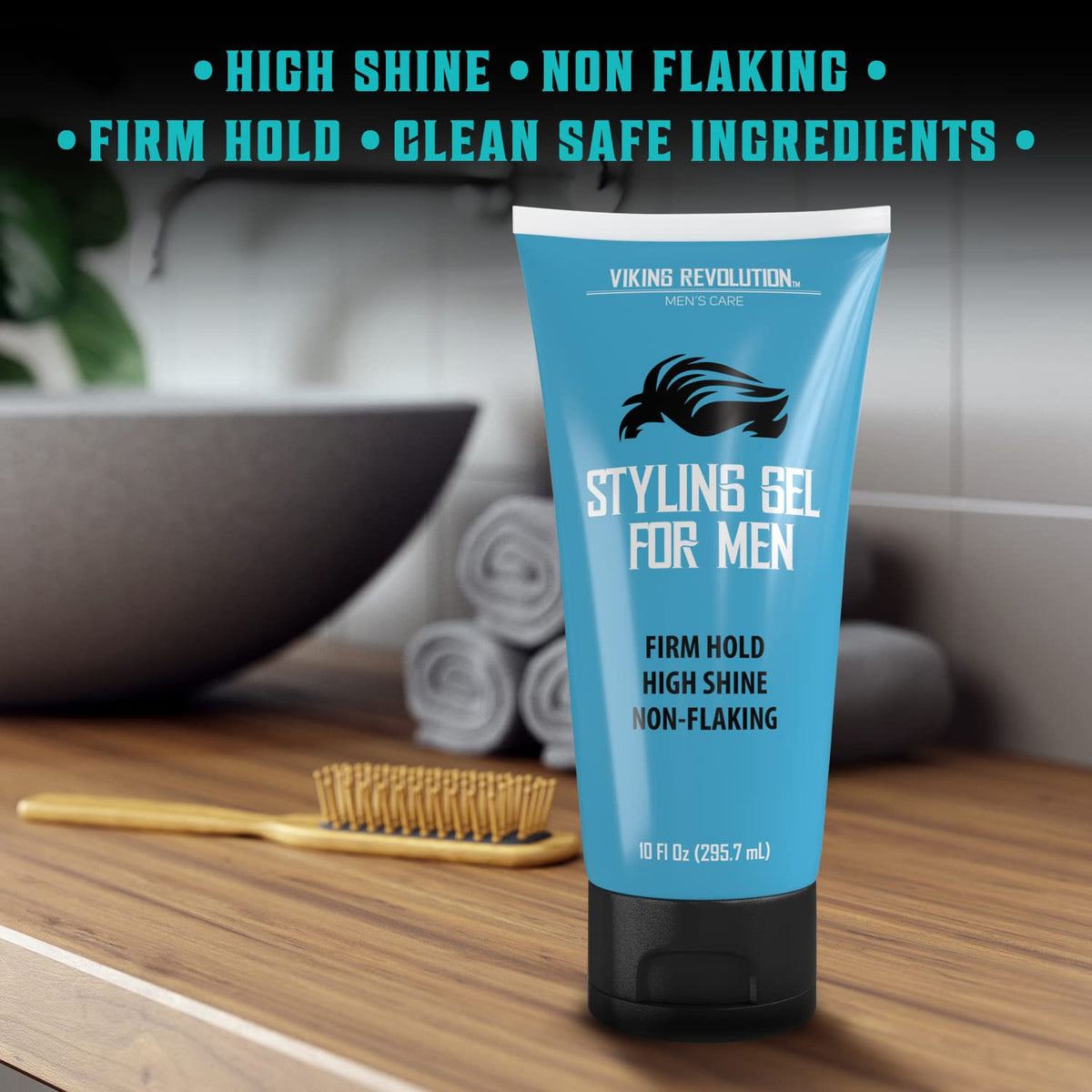 Hair Gel for Men - Strong Hold - 10 Oz