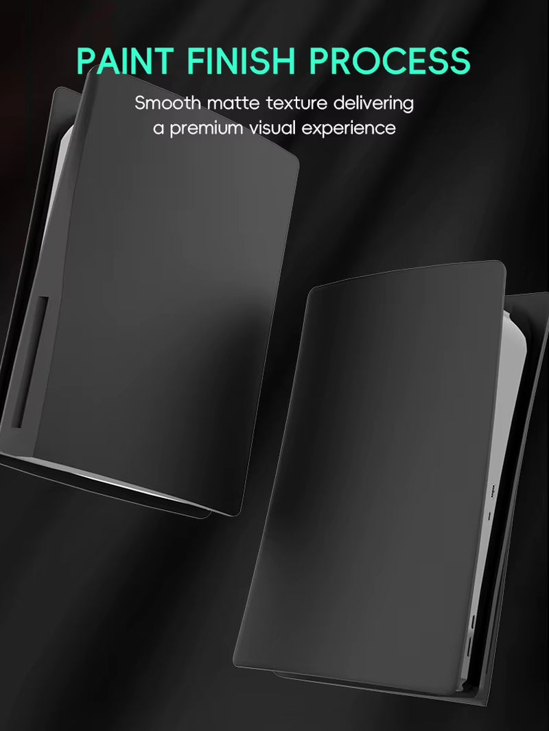 Black Faceplate Cover for PS5 Disc Console Replacement Shell Protective Gaming Accessories
