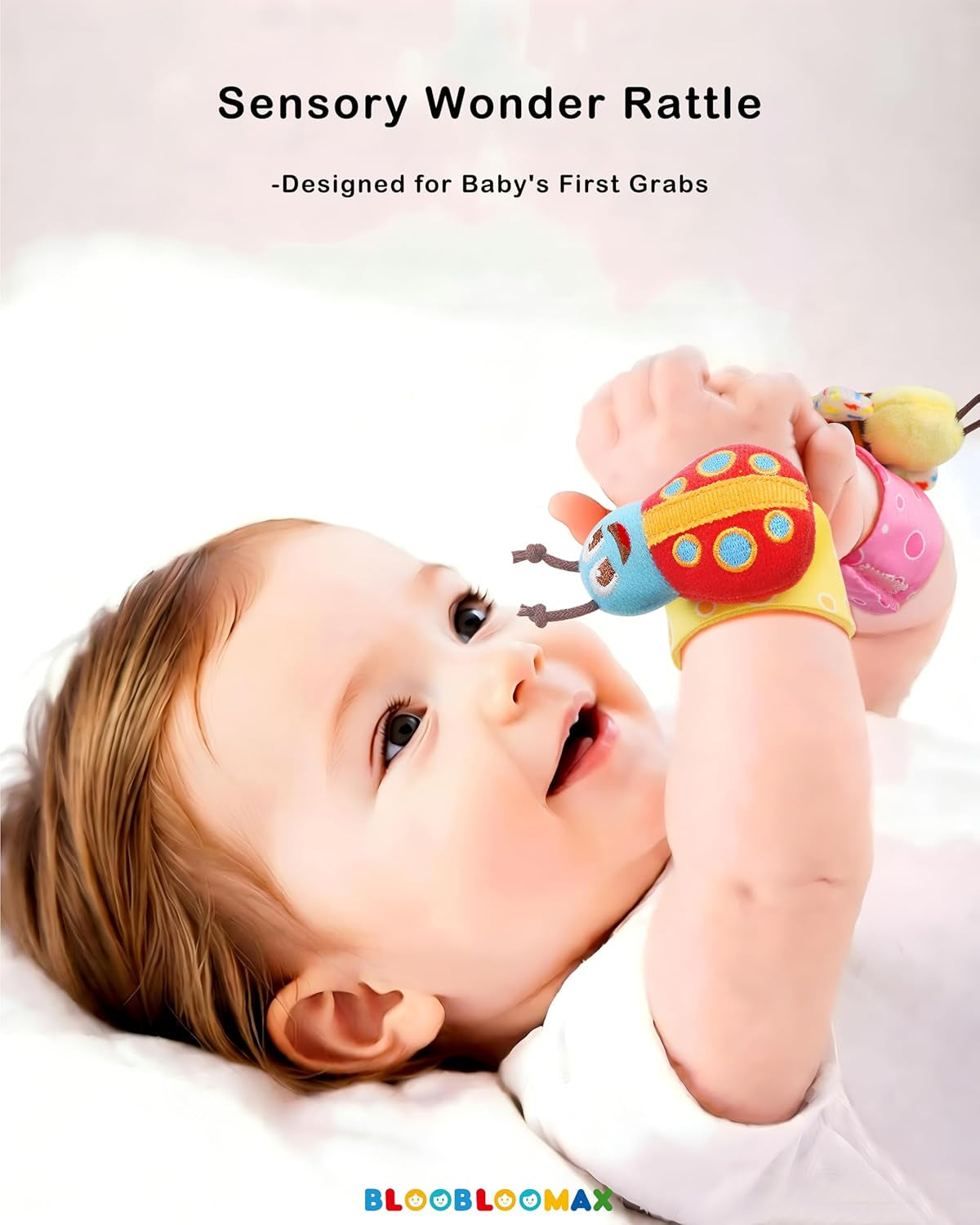 Wrist Rattle Socks and Foot Finder, Baby Toys for 0-12 Months
