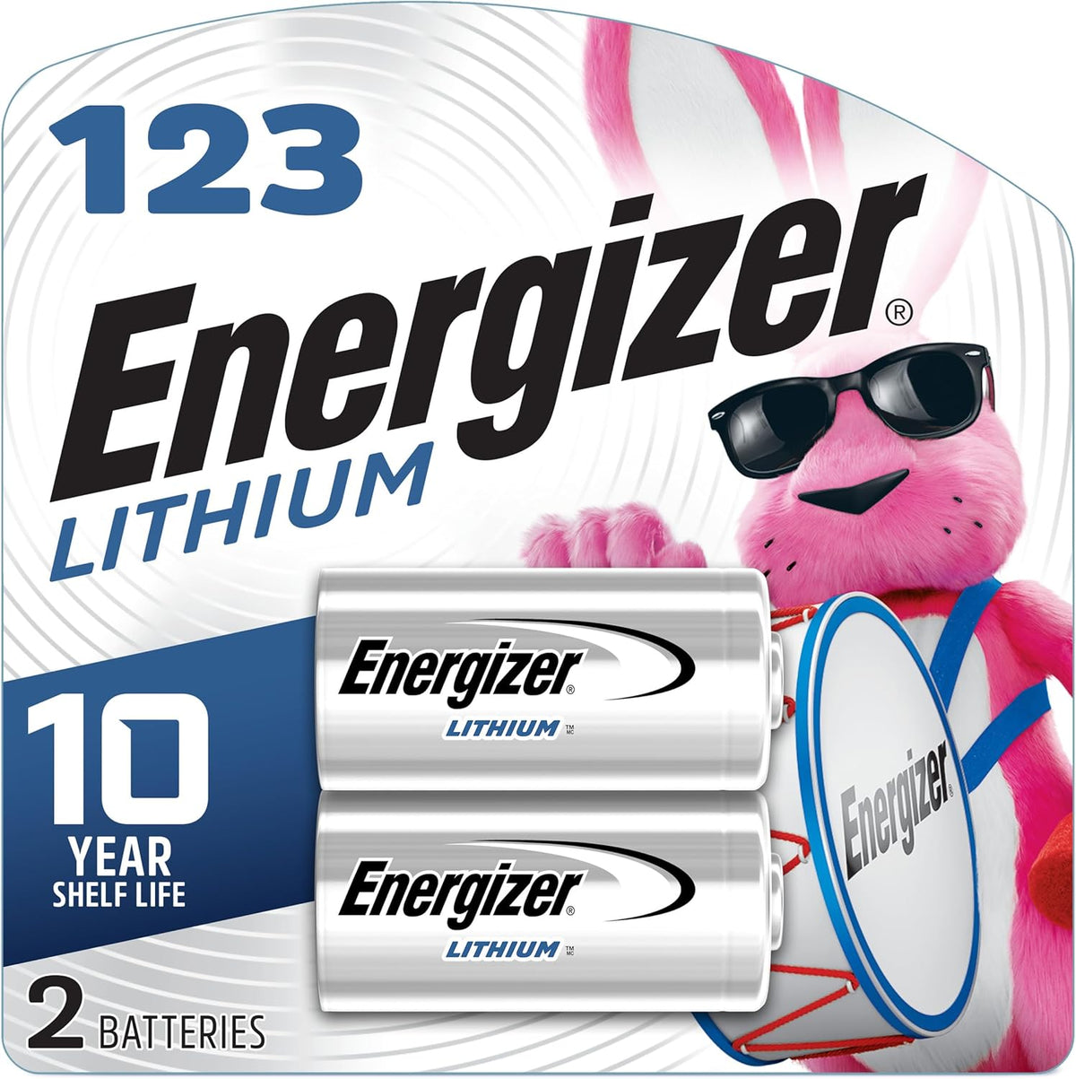 123 Lithium Batteries (2 Pack), 3V Photo Batteries