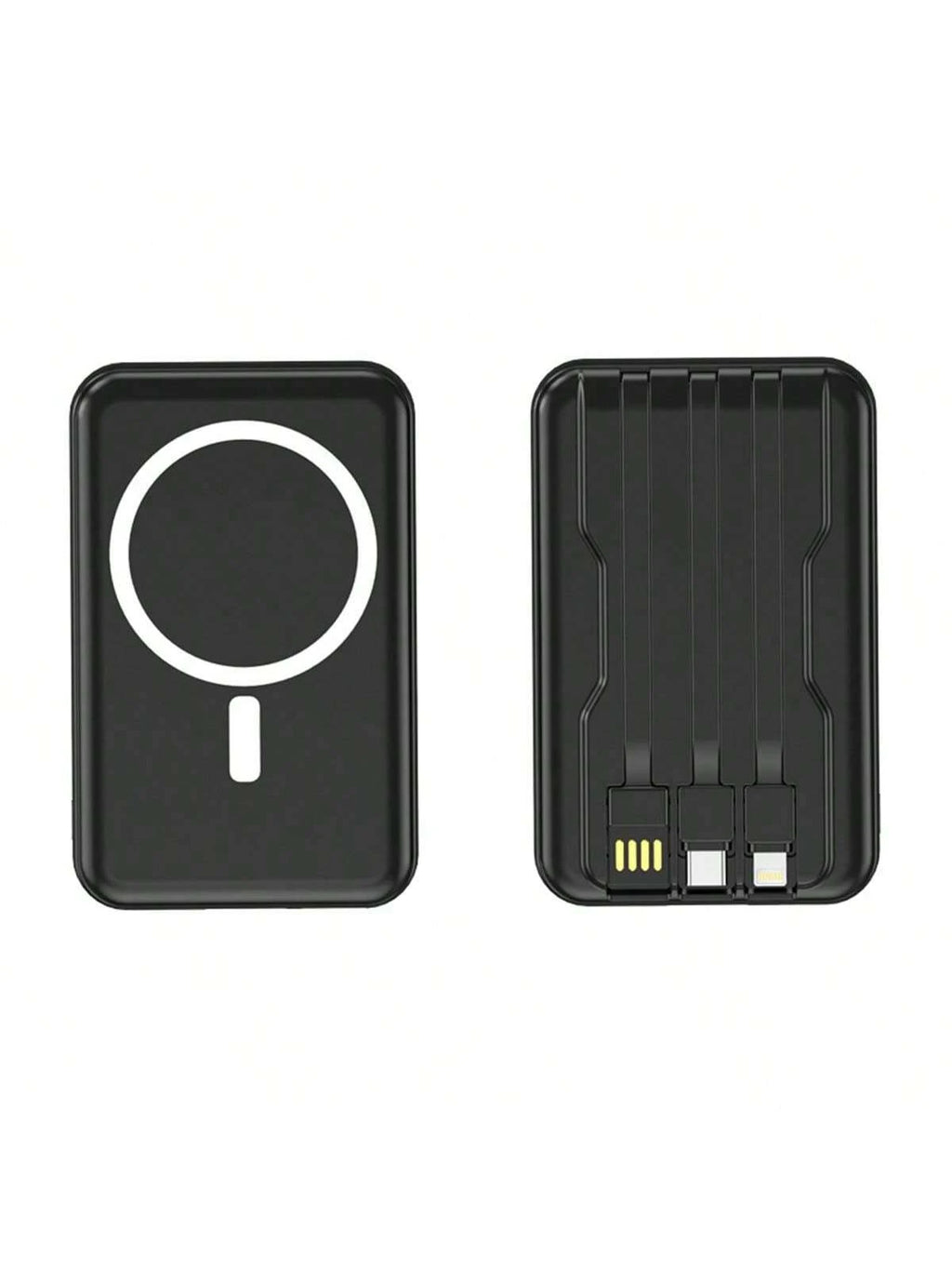 5000Mah Magnetic Portable Charger, Wireless Power Bank Built-In 3 Cables, 10000Mah Battery Pack Compatible with Iphone 16/15/14/13/12 Series and for Airpods 1/2/Pro and More