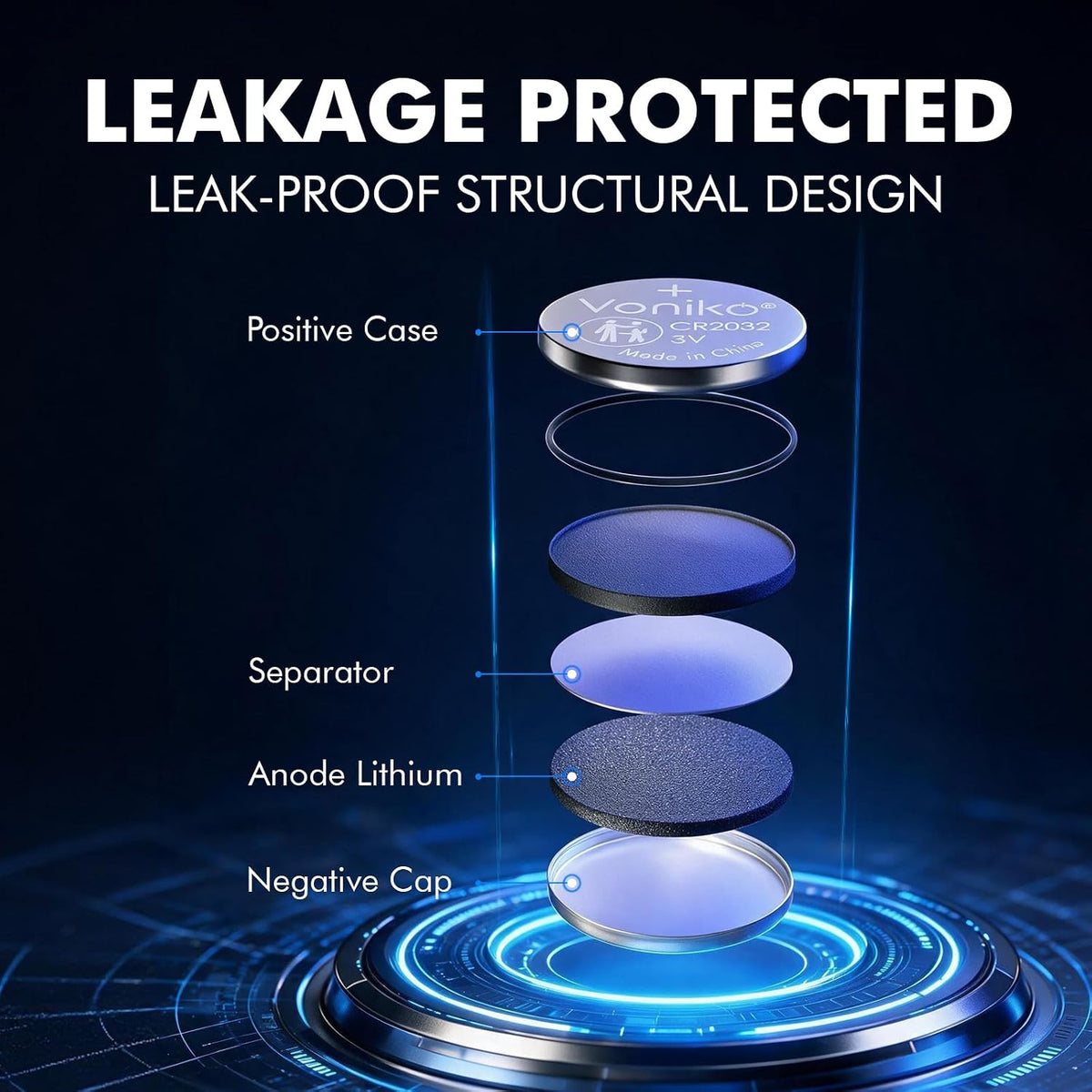 CR2032 Batteries 6 Pack, 3V Lithium Batteries for Airtags