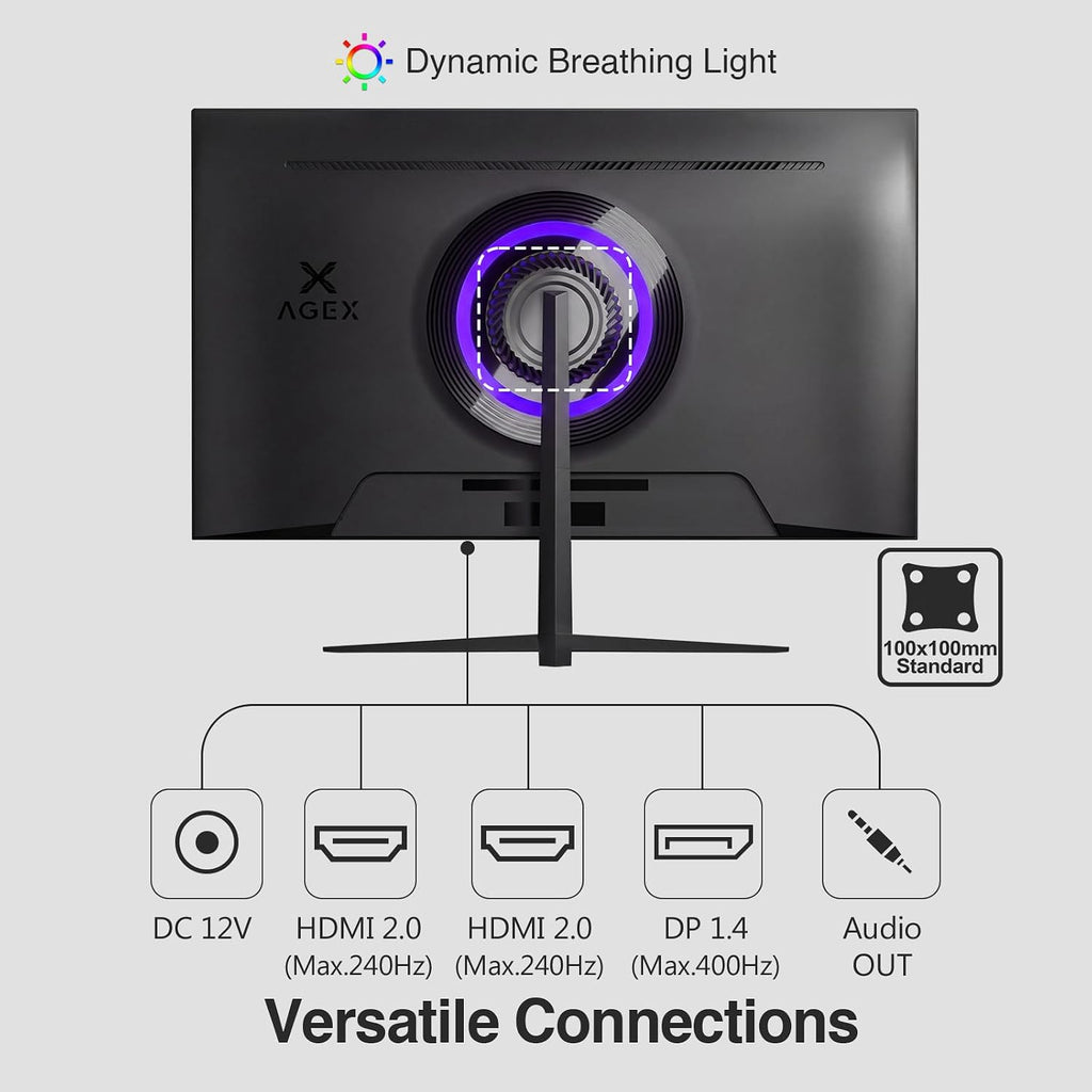 Z-Edge 24.5 Inch 400HZ 300Hz 240Hz Gaming Monitor,Fhd 1080P, MPRT 1Ms