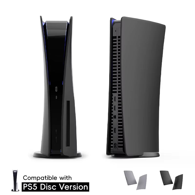 Black Faceplate Cover for PS5 Disc Console Replacement Shell Protective Gaming Accessories