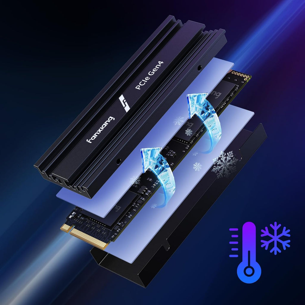 500GB Nvme Gaming SSD for PS5 with Heatsink, up to 6300Mb/S M.2 SSD Pcie Gen 4 SSD Storage Expansion Compatible with PS5, Internal Solid State Drive for Gamers, Professionals, Creators