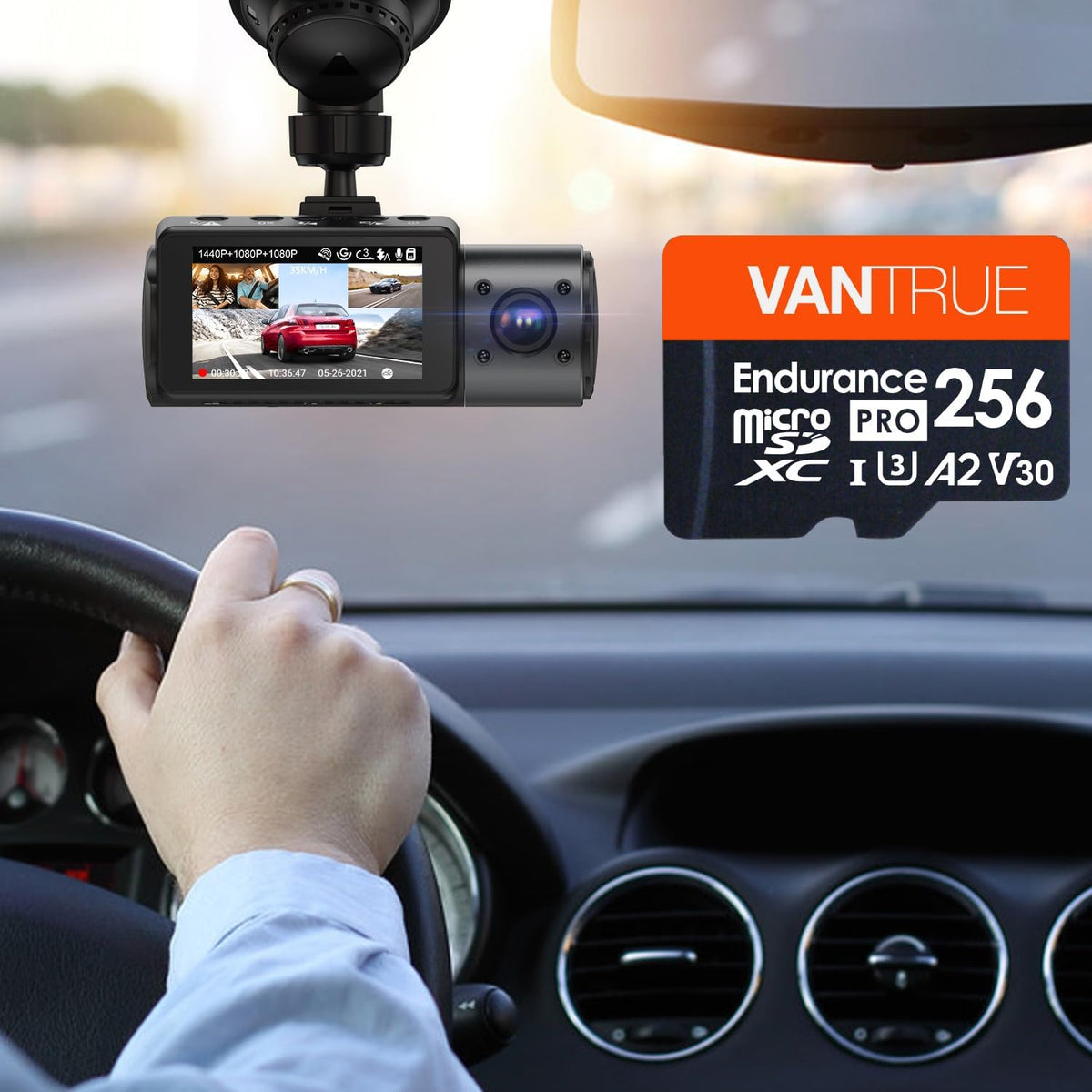 256GB Microsdxc UHS-I U3 4K Memory Card with Adapter for Dash Cams