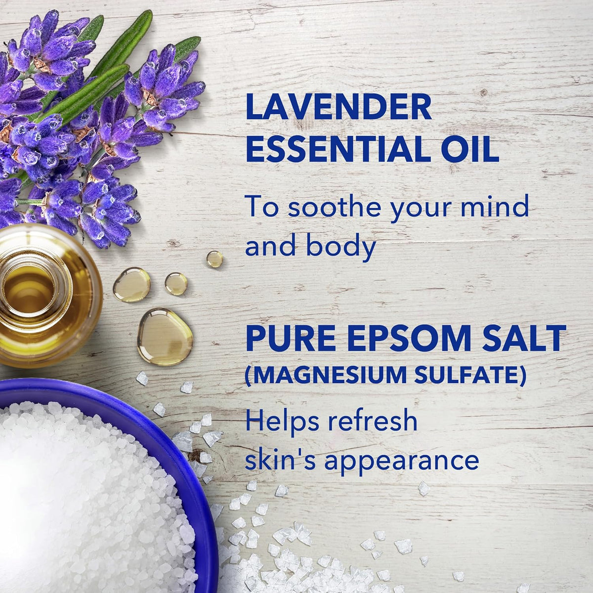 Foaming Bath with Pure Epsom Salt, Soothe & Sleep with Lavender, 34 Fl Oz (Pack of 2)