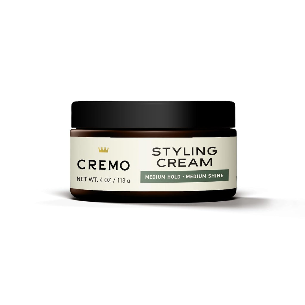 Hair Styling Cream, Barber Grade, Medium Hold, Medium Shine Hair Products, 4 Ounce (Pack of 12)