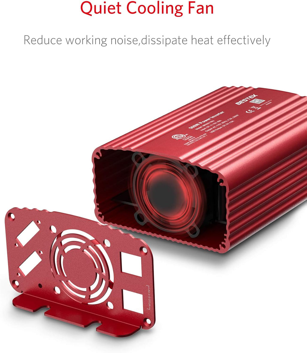 500W Car Power Inverter 12V DC to 110V AC Converter for Vehicles