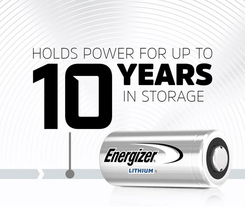 123 Lithium Batteries (2 Pack), 3V Photo Batteries