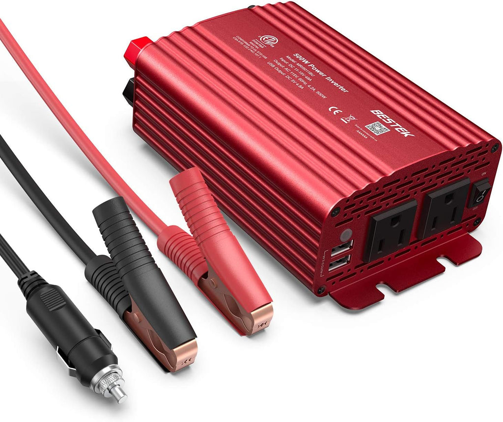 500W Car Power Inverter 12V DC to 110V AC Converter for Vehicles