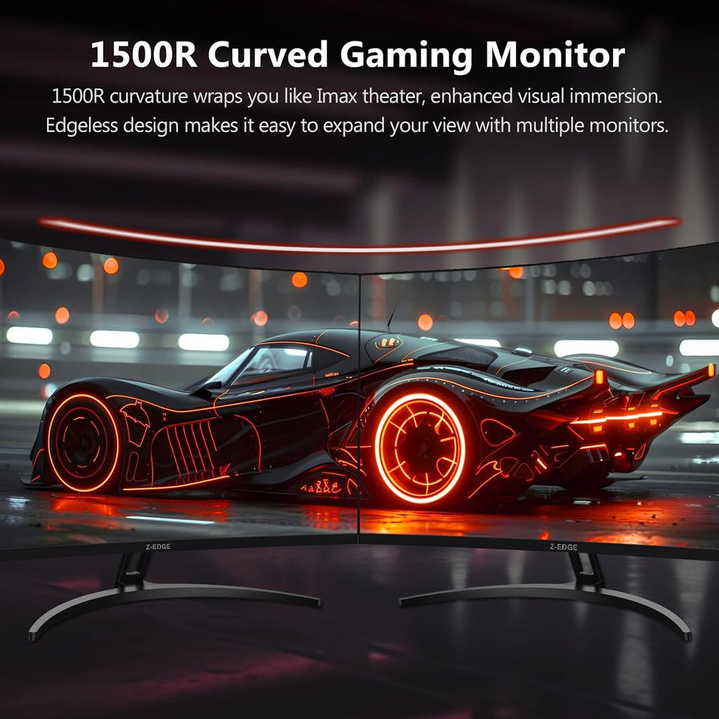 Z-Edge 32 Inch Curved Computer Monitor,1080P, 240Hz/180Hz PC Screen