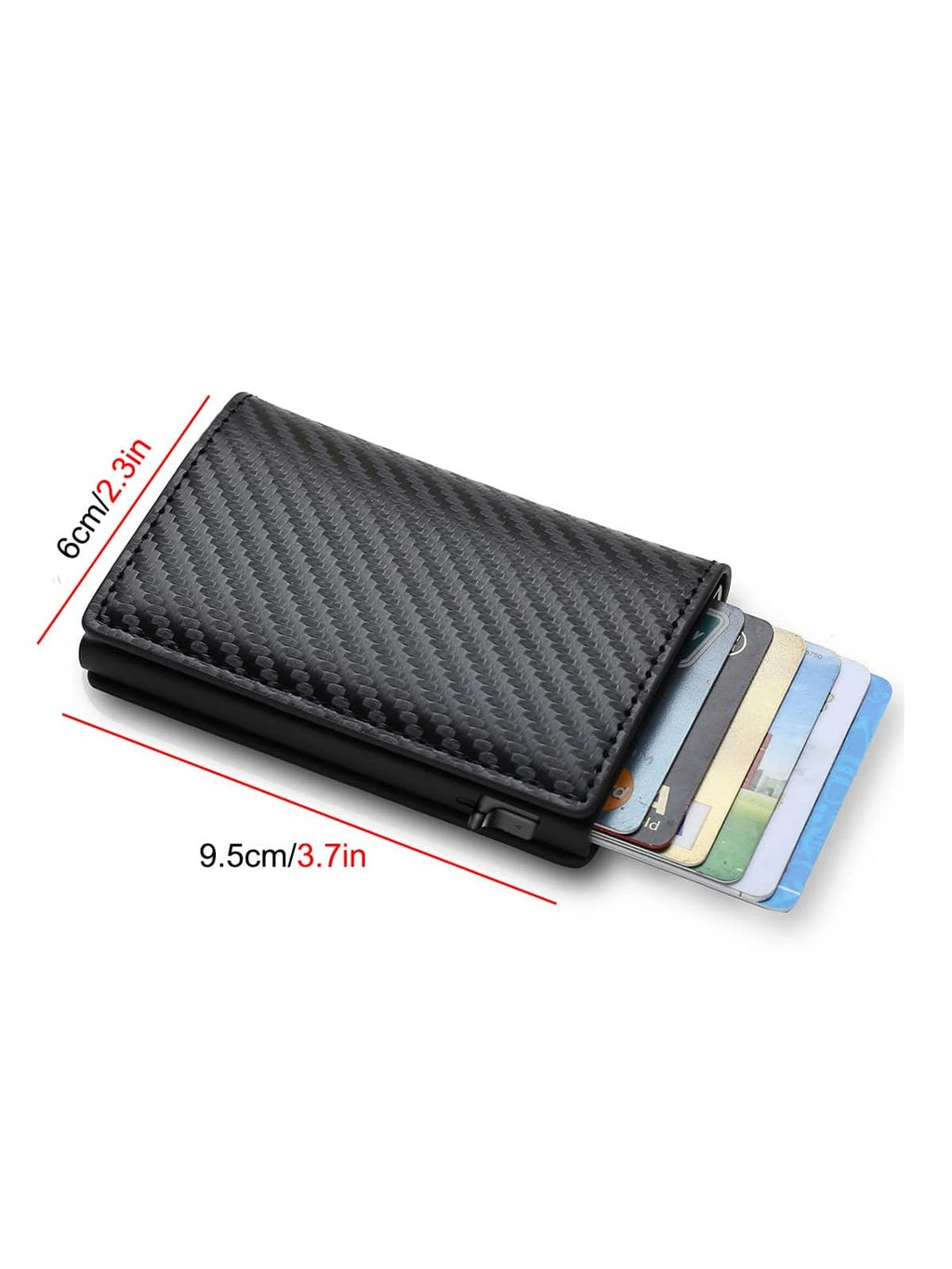 Carbon Fiber anti Rfid Credit Card Holder Men Wallets Slim Women Wallets Cardholder Case Purse Money Bags Metal Business Bank Credit Card Minimalist Wallet Gift for Men