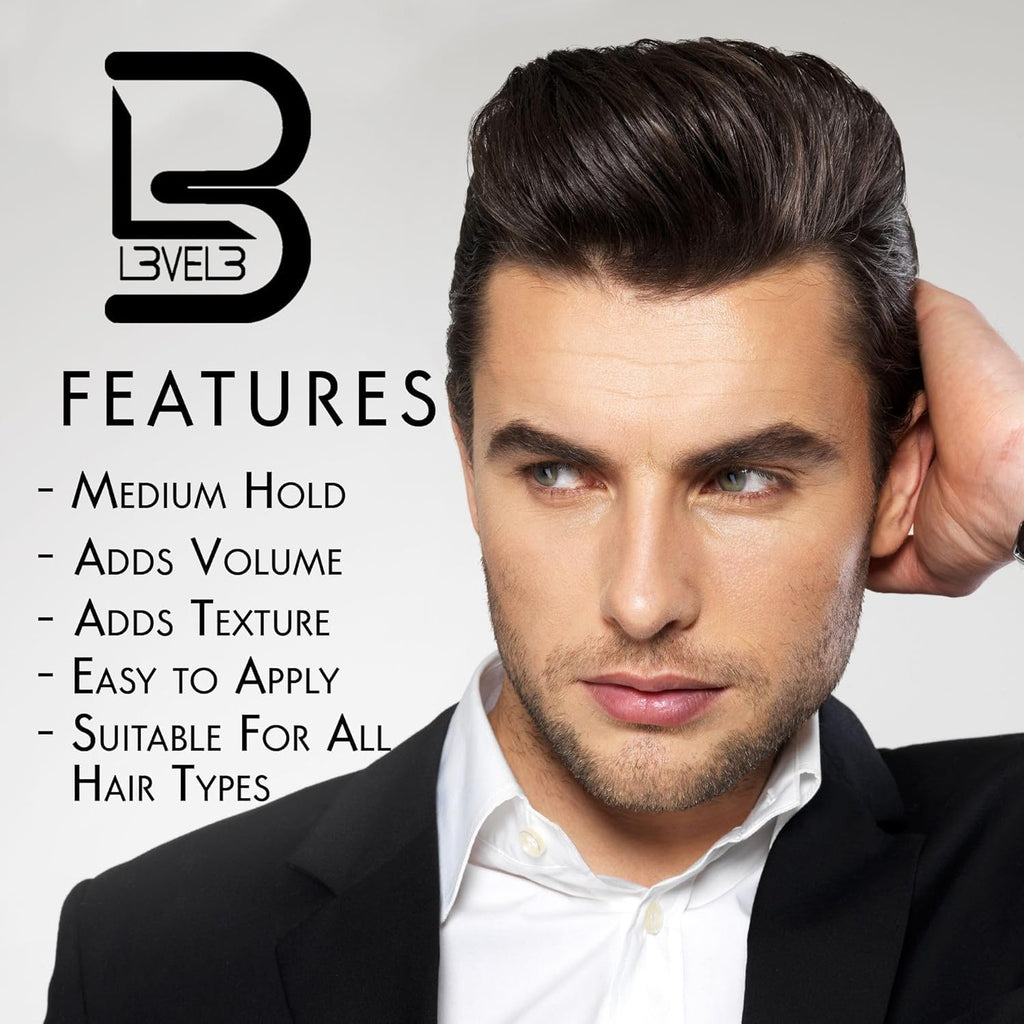 Level 3 Hair Sculpting Clay for Men, Extreme Hold, Matte Finish, 150 Ml
