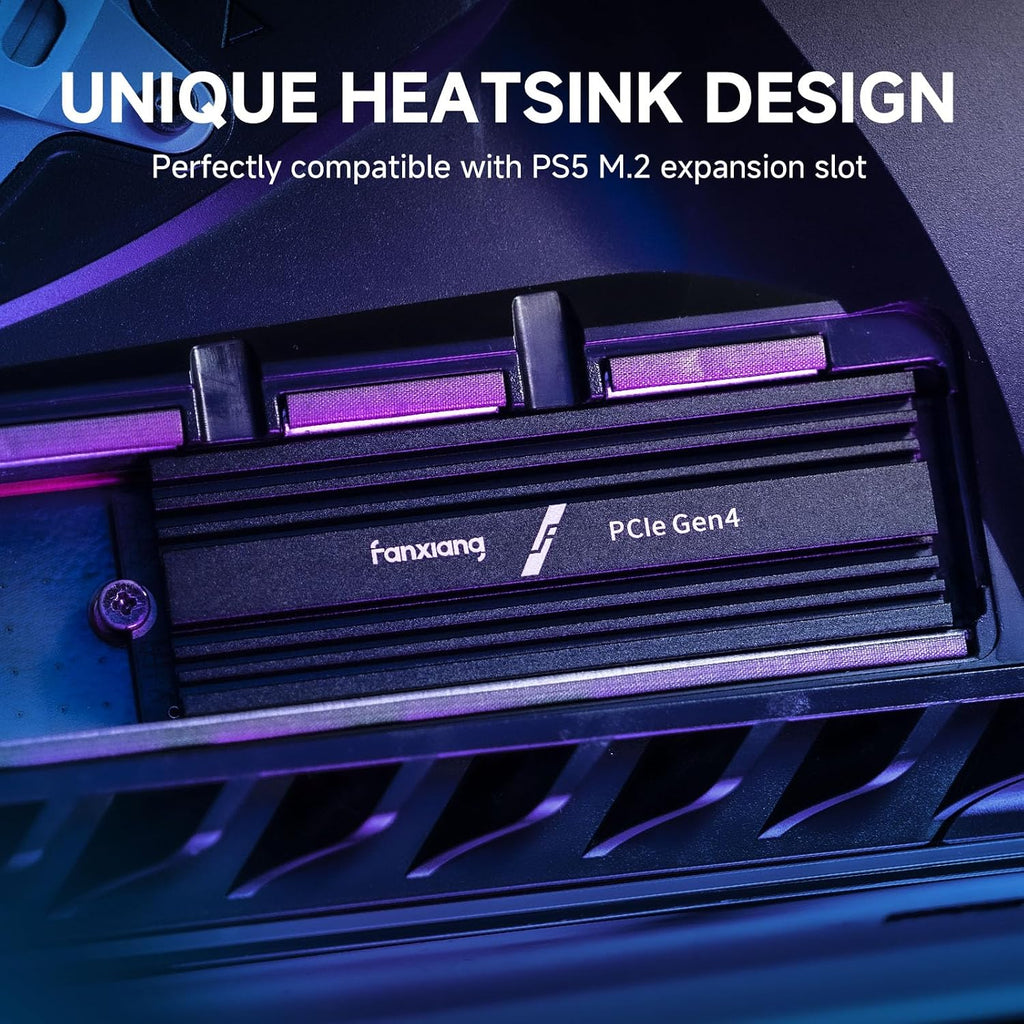 500GB Nvme Gaming SSD for PS5 with Heatsink, up to 6300Mb/S M.2 SSD Pcie Gen 4 SSD Storage Expansion Compatible with PS5, Internal Solid State Drive for Gamers, Professionals, Creators
