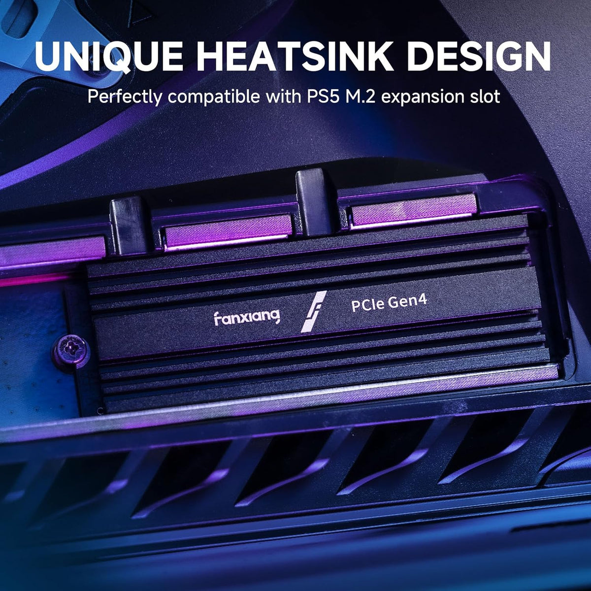 500GB Nvme Gaming SSD for PS5 with Heatsink, up to 6300Mb/S M.2 SSD Pcie Gen 4 SSD Storage Expansion Compatible with PS5, Internal Solid State Drive for Gamers, Professionals, Creators