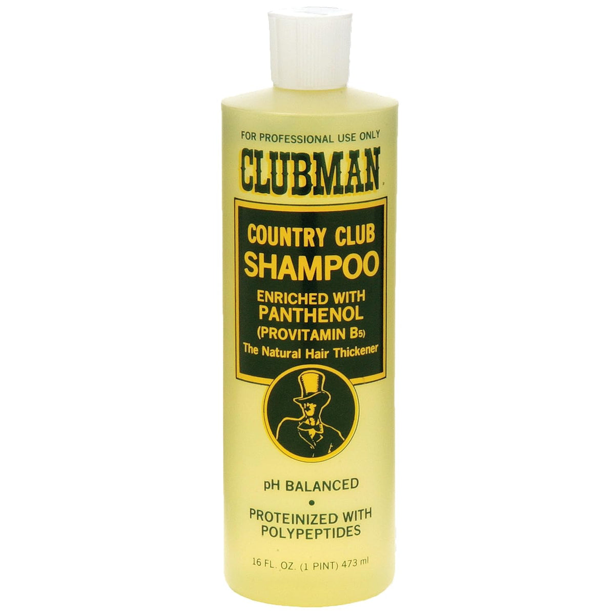 Country Club Shampoo, Enriched with Panthenol, the Natural Hair Thickener, Ph Balanced, Proteinized with Polypeptides, 16 Fl. Oz.