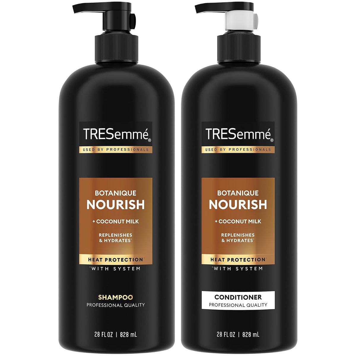 Shampoo and Conditioner Set, Botanique Nourish – Anti-Frizz Hair Products with Coconut Milk & Aloe Vera, 28 Oz Ea