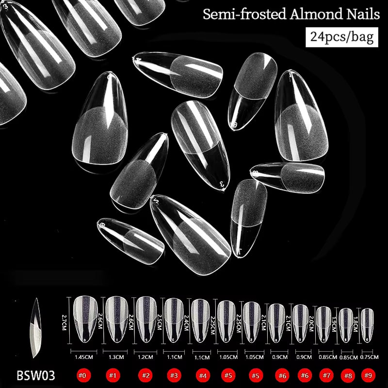 Press on Nail Art False Nails Fake Nails Coffin Gel Nails Extension System Full Cover Short Nail Soft Gel Tips Accessories Tool