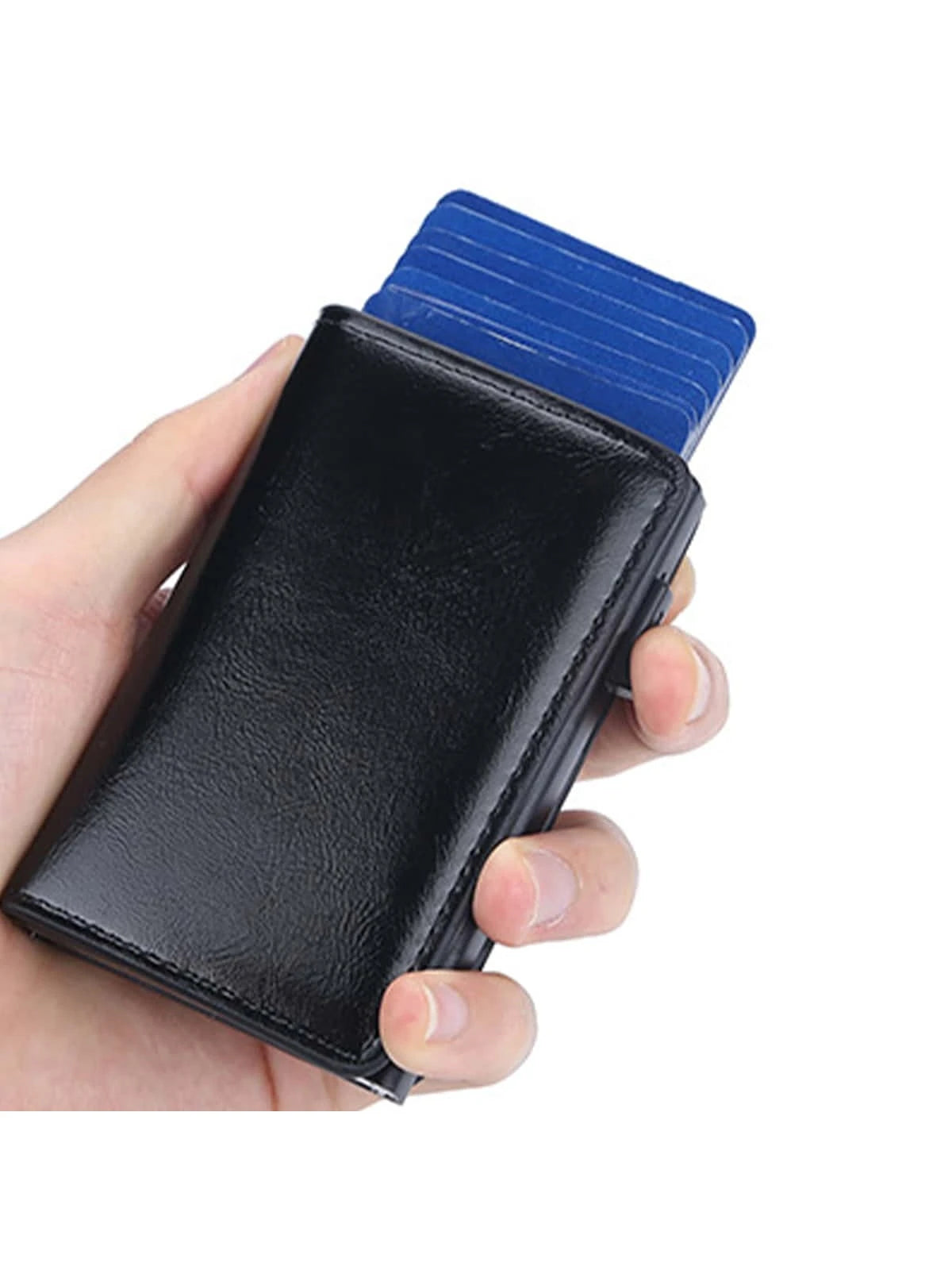 Carbon Fiber anti Rfid Credit Card Holder Men Wallets Slim Women Wallets Cardholder Case Purse Money Bags Metal Business Bank Credit Card Minimalist Wallet Gift for Men