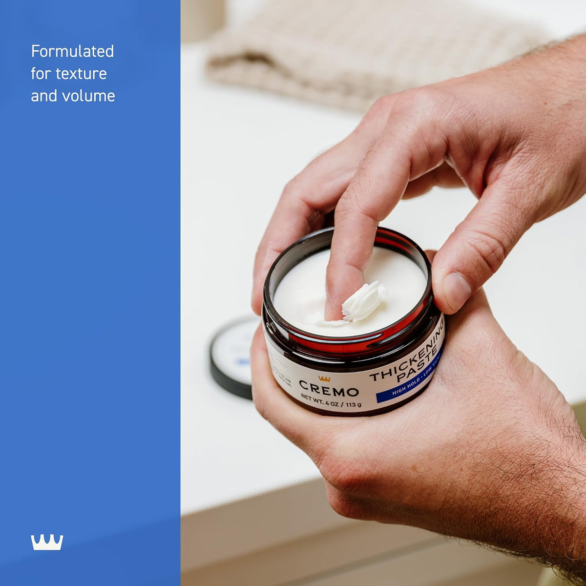 Thickening Hair Paste for Men, High Hold & Low Shine, 4 Oz