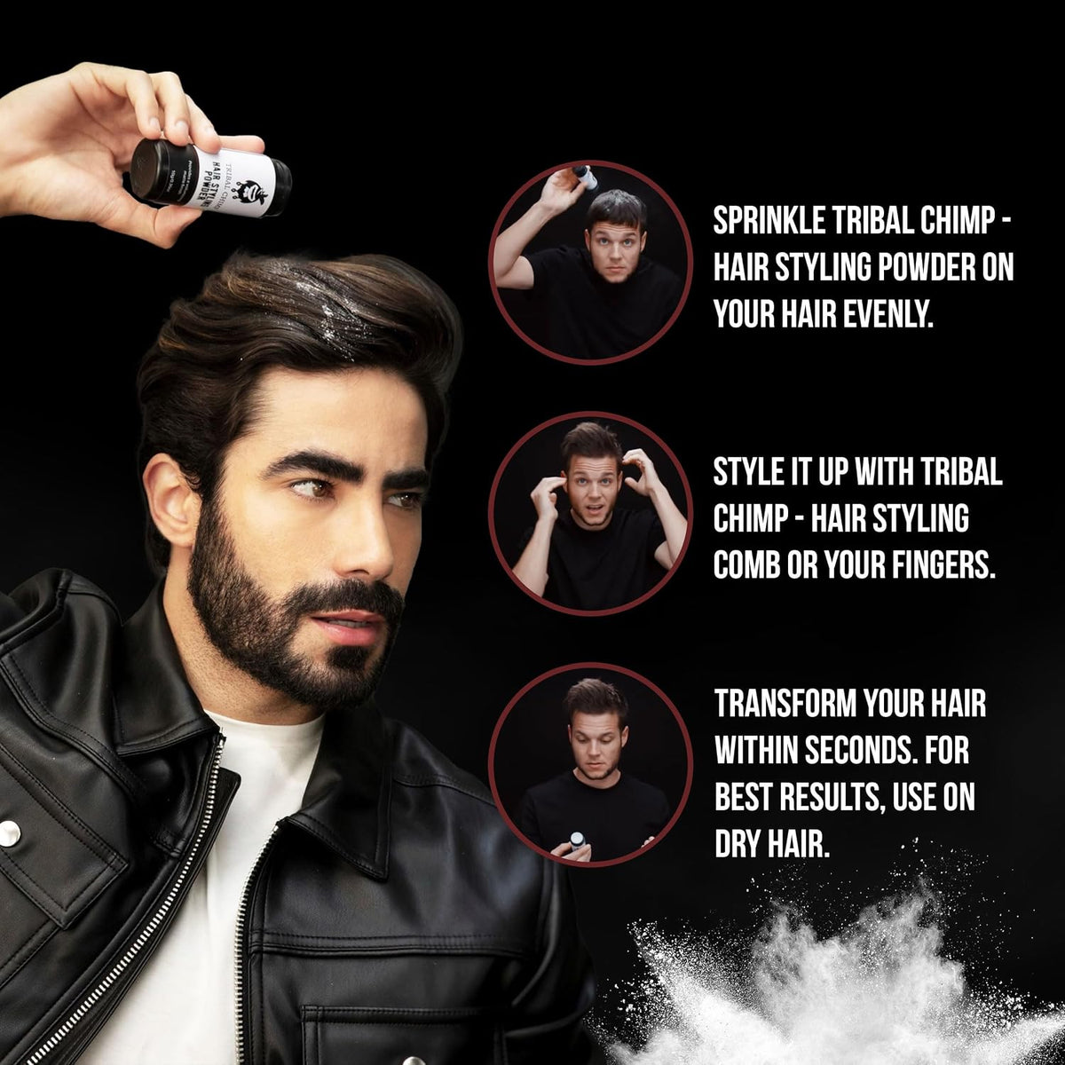Hair Styling Powder for Men & Women – Hair Volumizer & Texture Powder for All Hair Types with Matte Finish – 24H Invisible Hold, Adds Volume & Texture, Non-Sticky and Smells Great – 10G