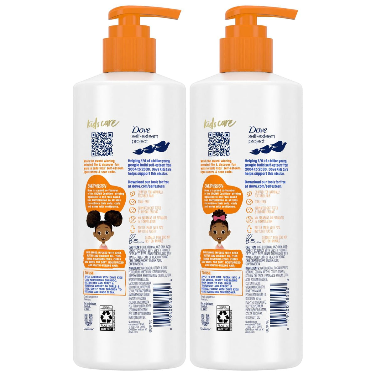 Kids Tear-Free Moisturizing Shampoo & Conditioner Set, 17.5 Oz Ea