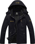 Men'S Waterproof Ski Jacket Winter Snow Coat with Detachable Hood