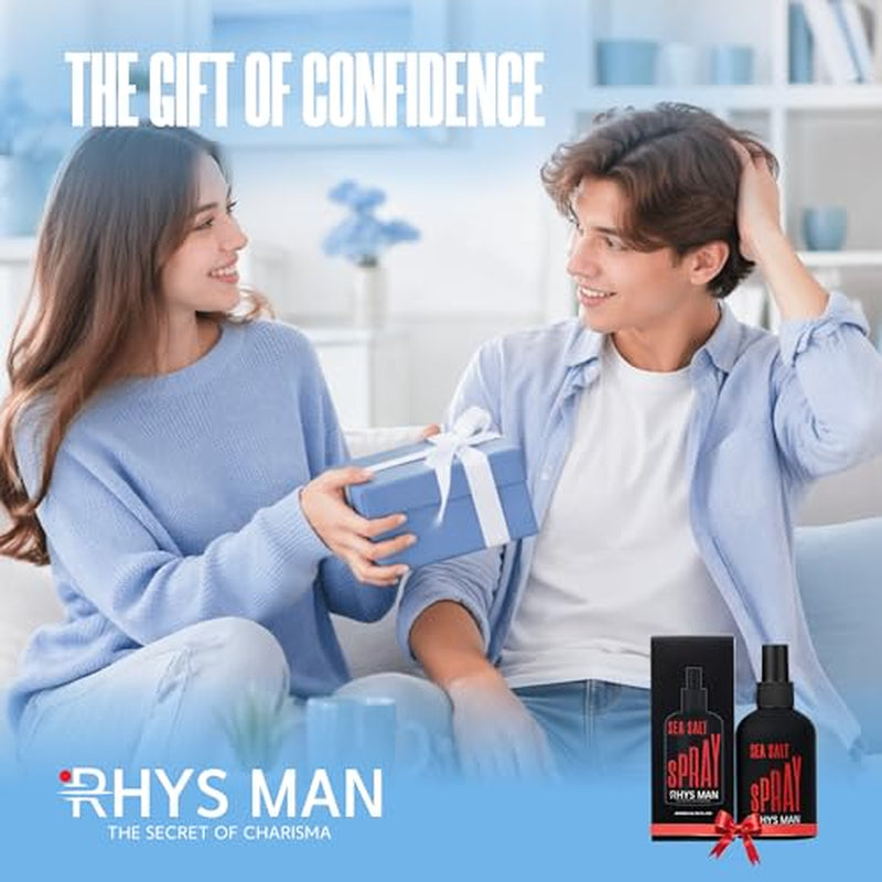 Fathers Gifts - Sea Salt Spray and Hair Clay Bundle for Men – Texturizing for Volume and Natural Beach Texture with Strong Hold Water-Based Clay – Matte Finish Styling Set, Grooming Gift