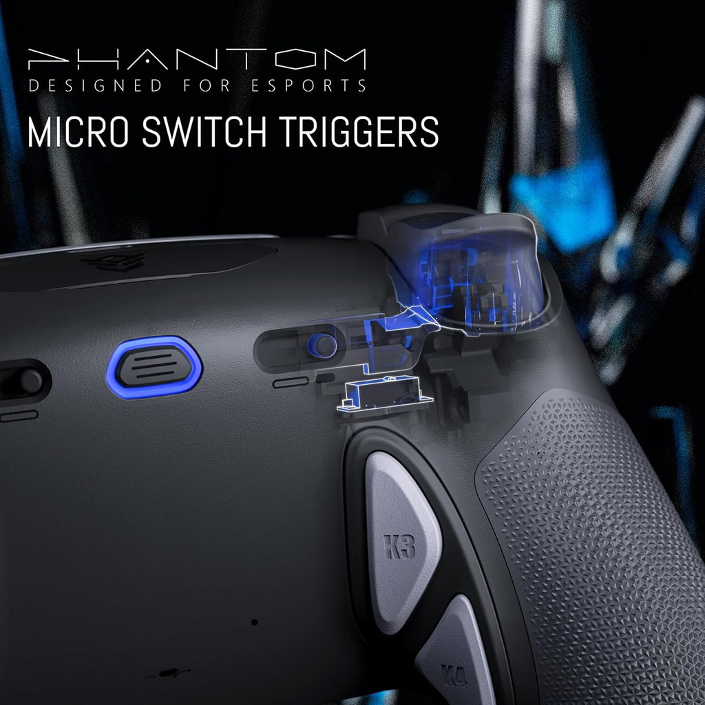PHANTOM Wireless Controller Compatible with Ps5, Chaos Black
