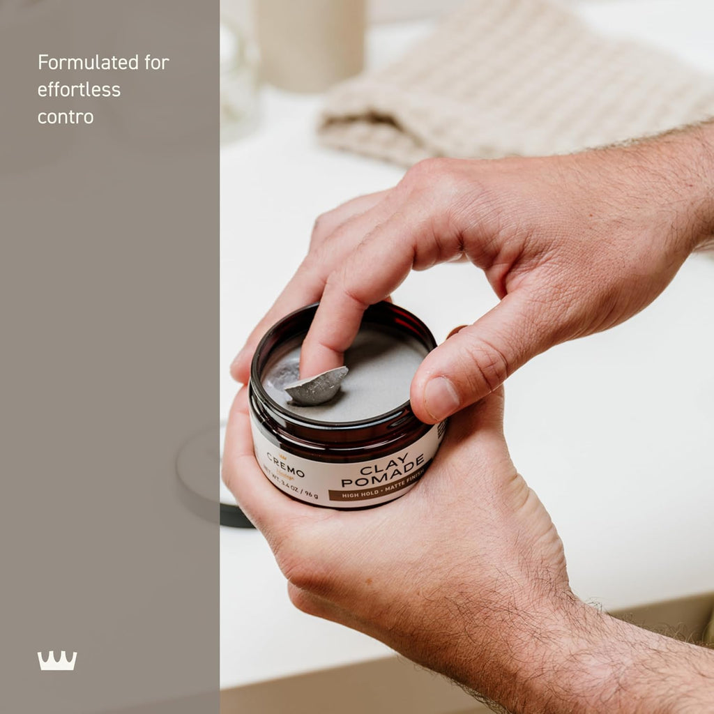 Hair Clay Pomade for Men, High Hold Matte Finish, 3.4 Oz