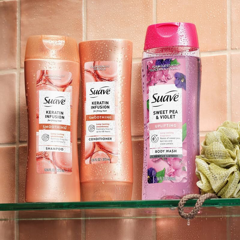 Keratin Infusion Smoothing Shampoo and Conditioner, 12.6 Oz Ea