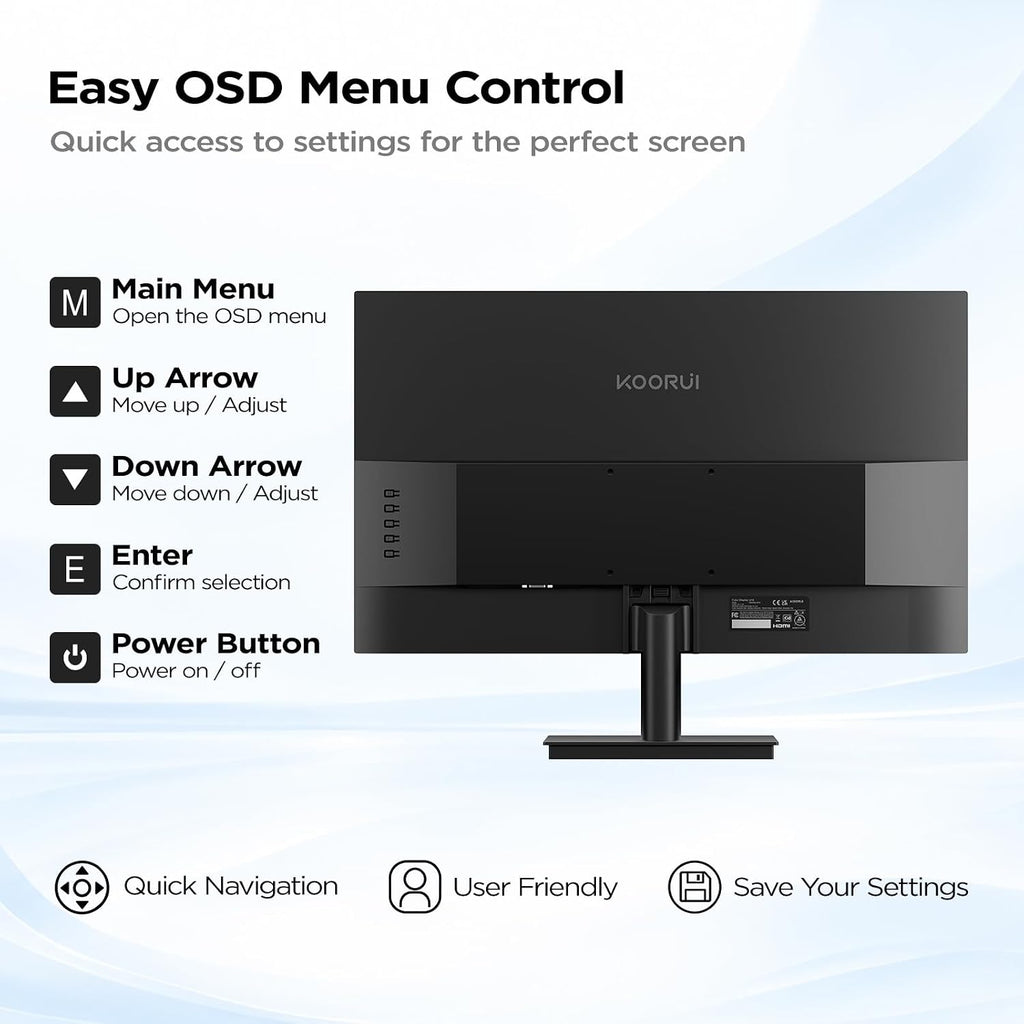 22 Inch Computer Monitor FHD 120Hz VA VESA Low Blue Light, E2212H