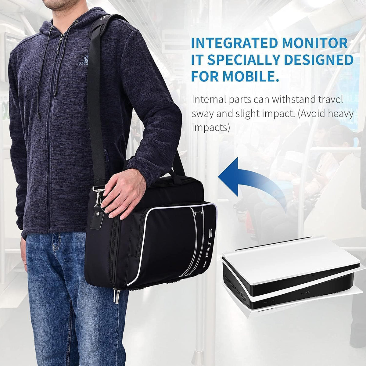 15.6" IPS 4K 60Hz Portable Gaming Monitor for PS5, 2 HDMI Speakers