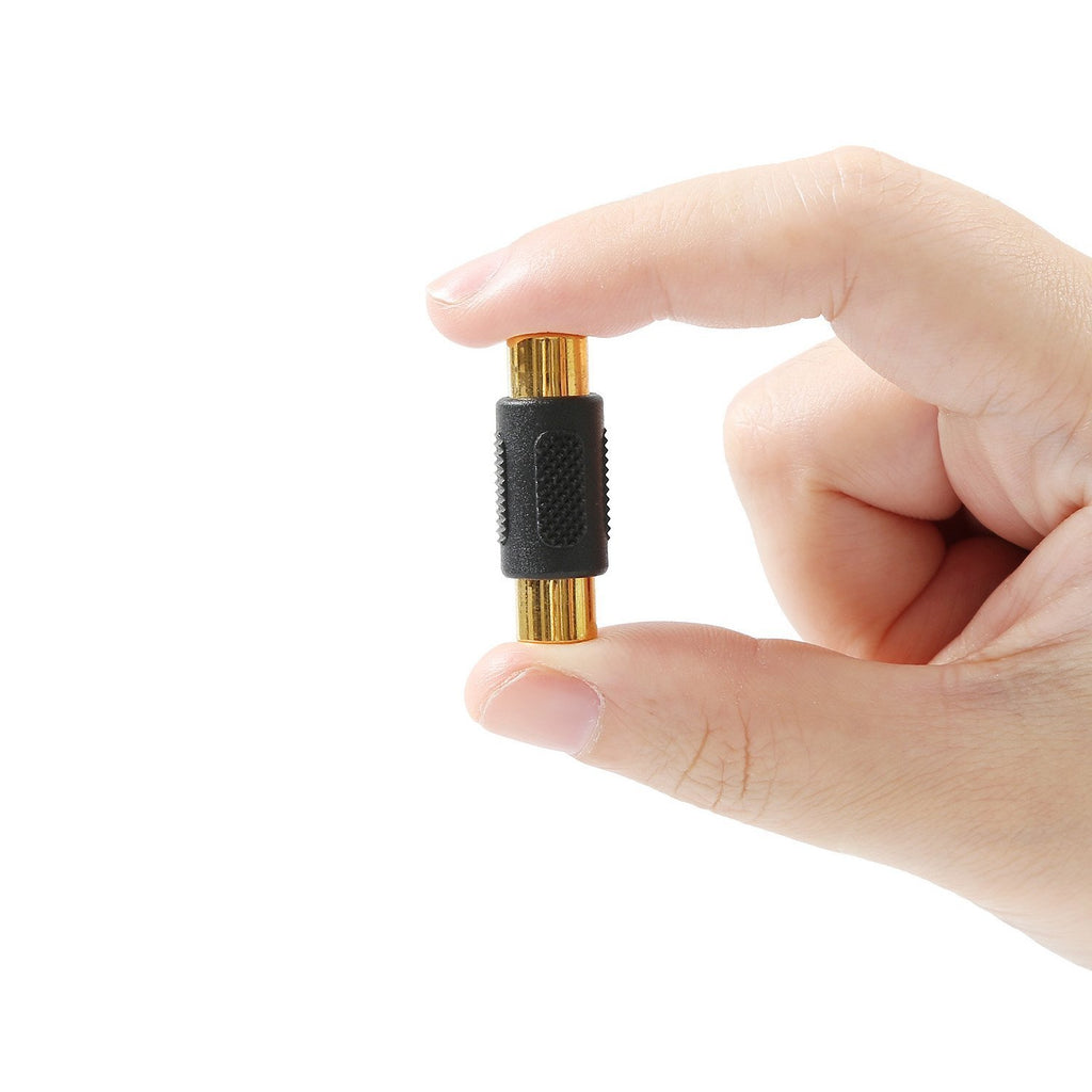 10 Pack RCA Female to Female Coupler Audio Video Gold Adapter