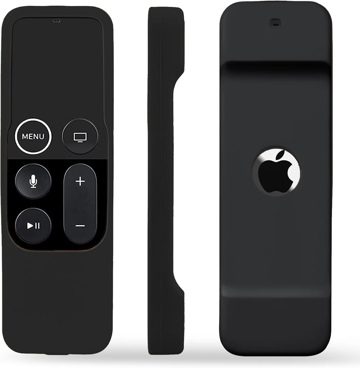 Silicone Case Compatible with Apple TV 4K/HD Siri Remote (1St Gen) - Anti-Slip Shock Proof Soft Remote Cover Case Compatible with Apple TV 4K 5Th 4Th Gen Siri Remote Controller - Black