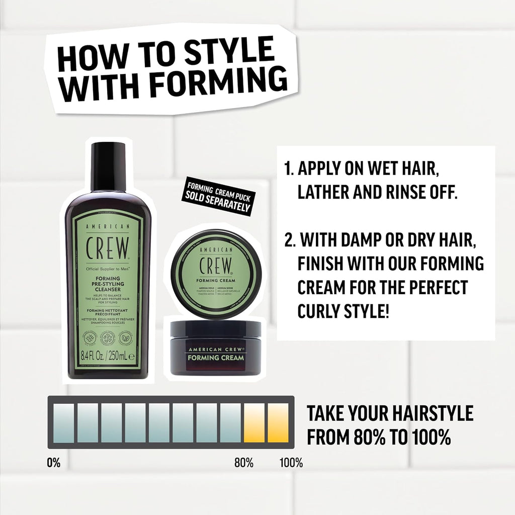 Men'S Forming Pre-Styling Shampoo for Curly Hair, 8.4 Fl Oz