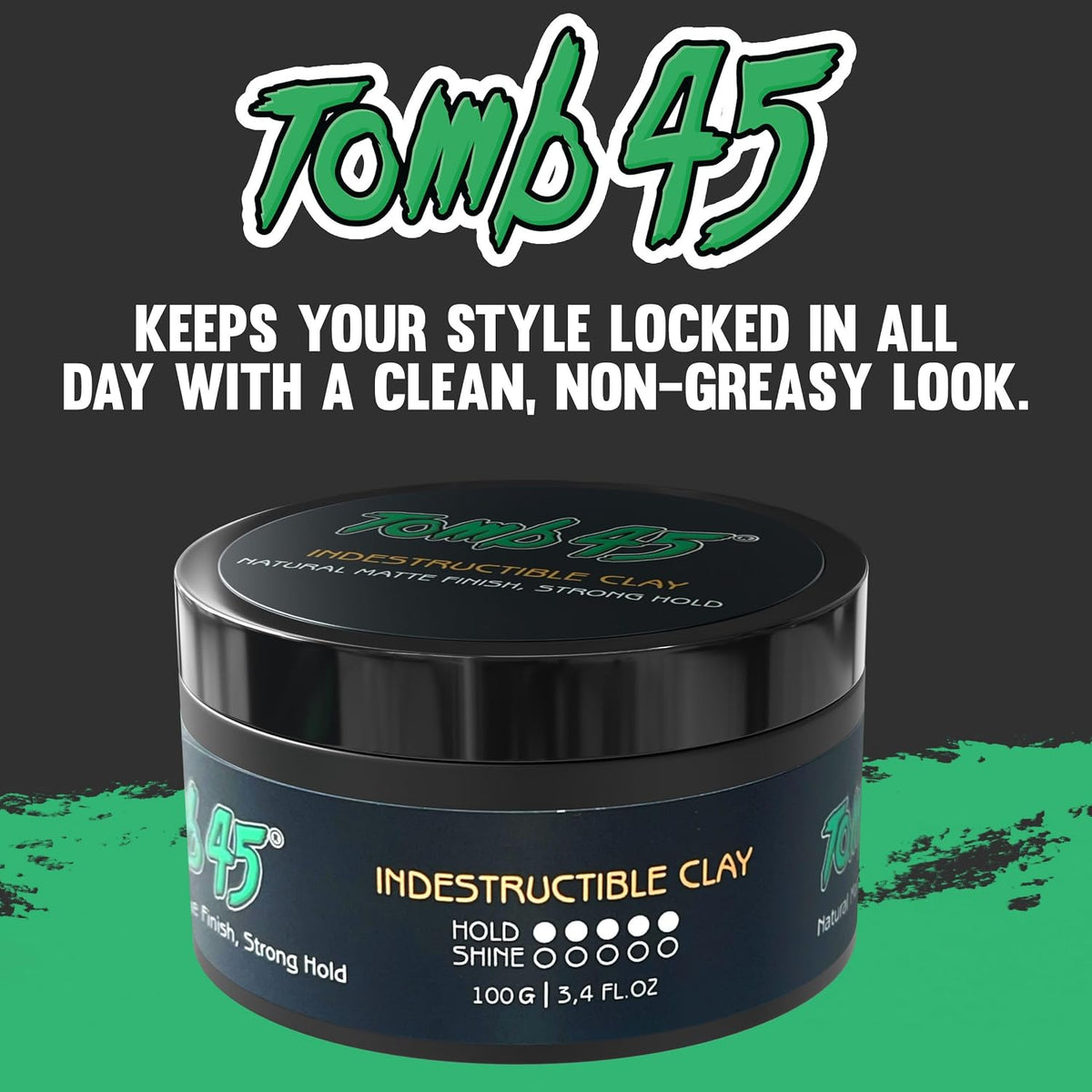 Tomb45 Indestructible Hair Clay, High Strong Hold with Matte Finish Hair Styling Product