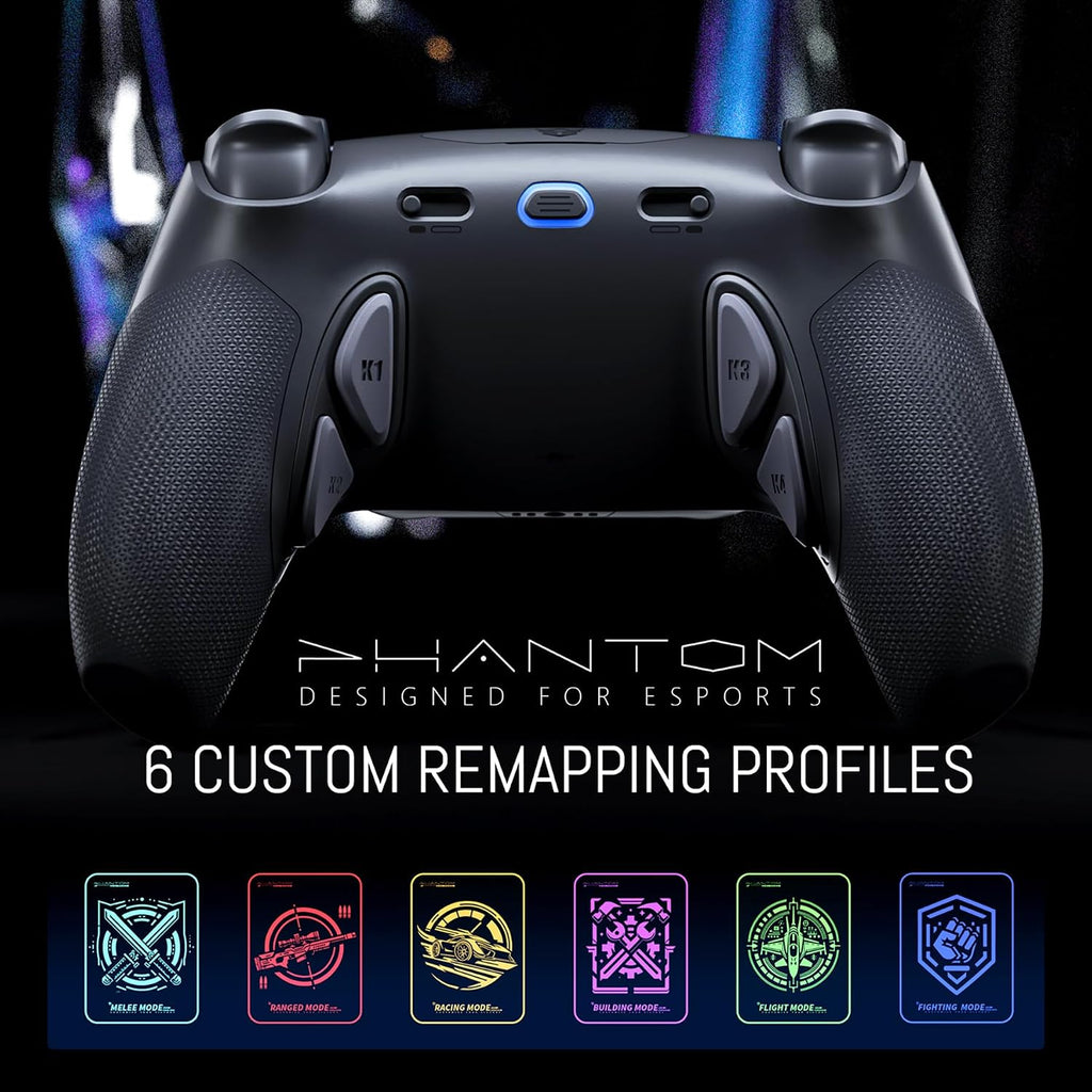PHANTOM Wireless Controller Compatible with Ps5, Chaos Black