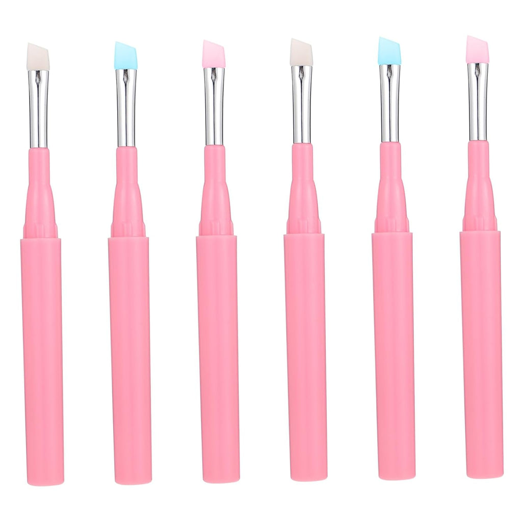 6Pcs Eyebrow Makeup Brush Set Silicone for Lip and Brow