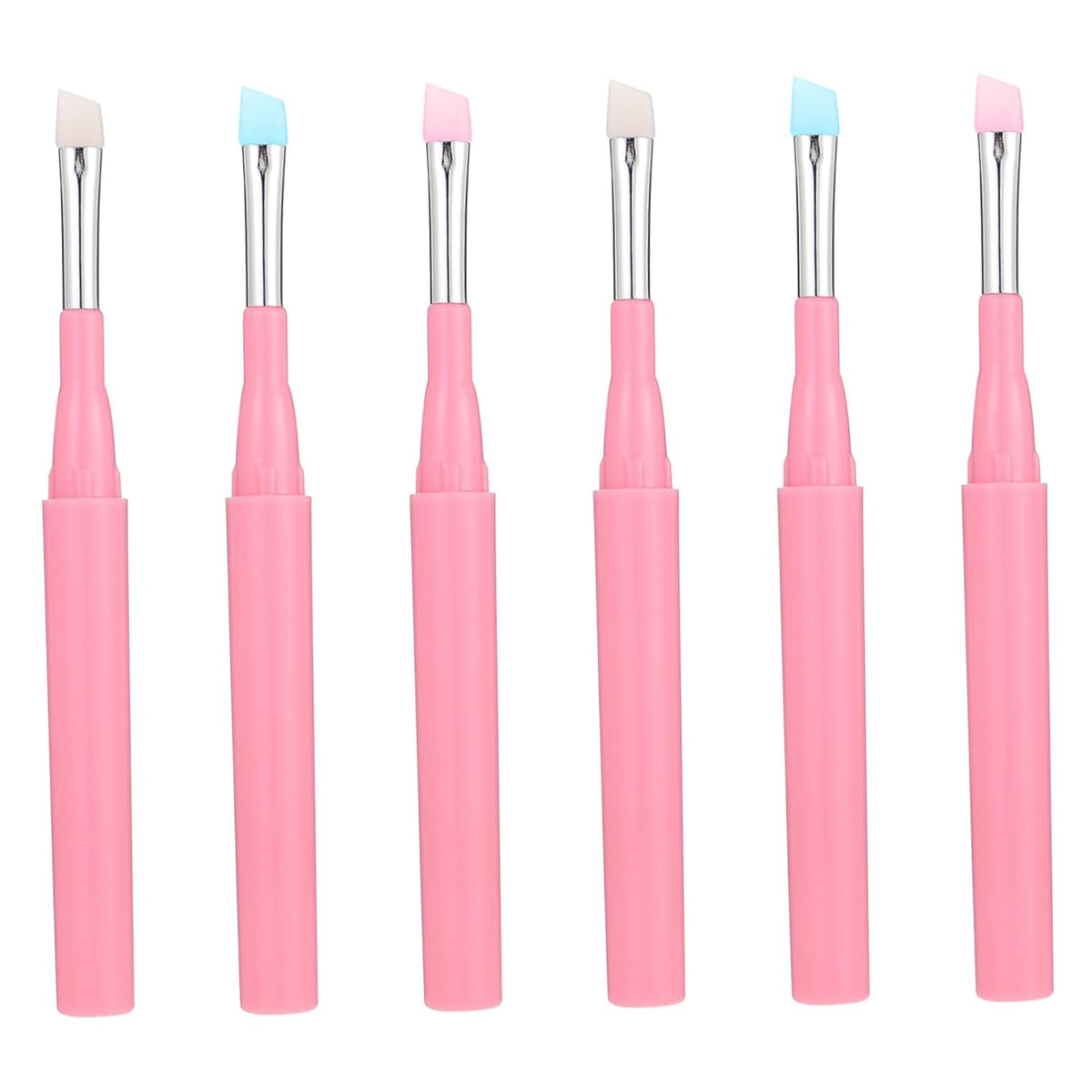 6Pcs Eyebrow Makeup Brush Set Silicone for Lip and Brow