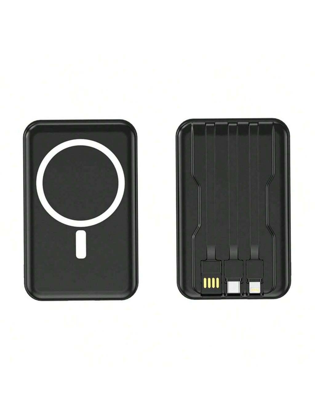 5000Mah Magnetic Portable Charger, Wireless Power Bank Built-In 3 Cables, 10000Mah Battery Pack Compatible with Iphone 16/15/14/13/12 Series and for Airpods 1/2/Pro and More